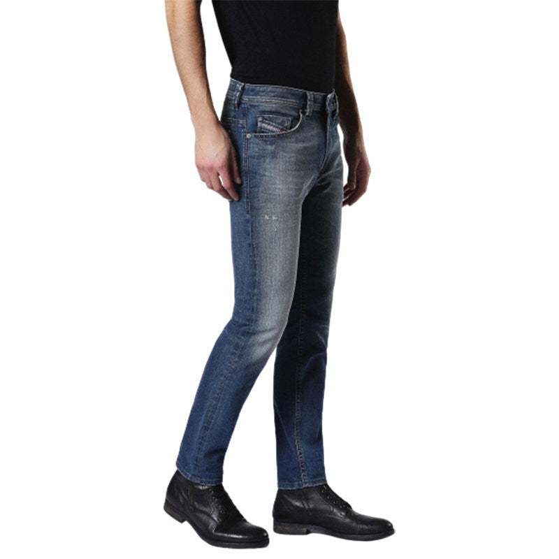 DIESEL THOMMER 084EA Mens Denim Jeans Stretch Slim Fit Skinny Lyocell Blue Pants