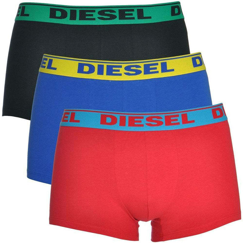 DIESEL UMBX SHAWN 0GAFN Mens Boxer Shorts 3X Pack Stretch Trunk Cotton Underwear