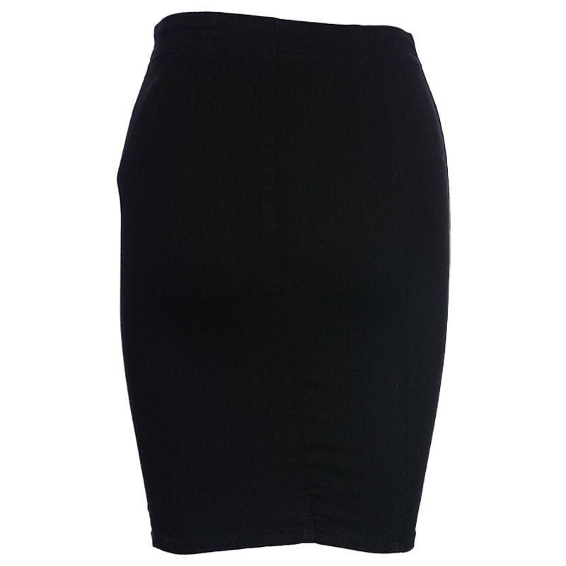 DIESEL Womens Skirt High-Waist Plain Bodycon Tube Pencil Short Zipped Mini Skirt