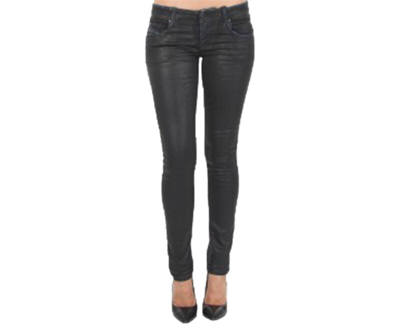 DIESEL GRUPEE NE 0676K Womens Denim Sweat Jogg Jeans Slim Fit Skinny