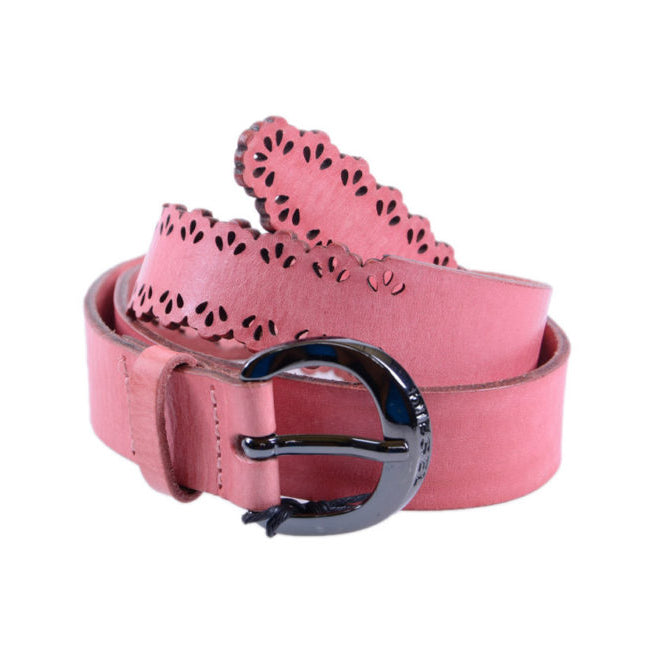 DIESEL B ALLENA X04875 Womens Belts Genuine Leather Fashion Waist Belt Pink 85cm