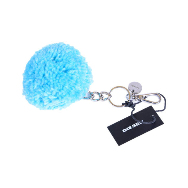 DIESEL Womens Keyring Fob Stainless Steel Ladies Pom Pom Keyring Key Fob Holder