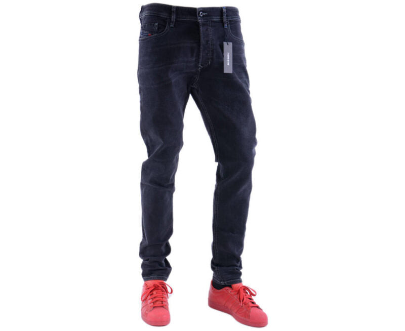 DIESEL TEPPHAR 084HQ Mens Denim Jeans Stretch Trouser Slim Fit Casual Black Pant D Outlet