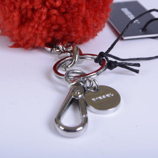 DIESEL Womens Keyring Fob Stainless Steel Ladies Girls Red Key Holder