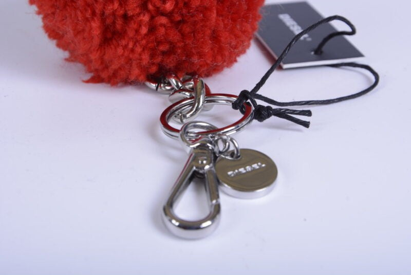 DIESEL Womens Keyring Fob Stainless Steel Ladies Girls Red Key Holder