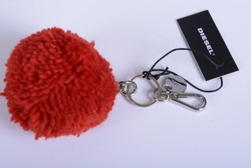 DIESEL Womens Keyring Fob Stainless Steel Ladies Girls Red Key Holder