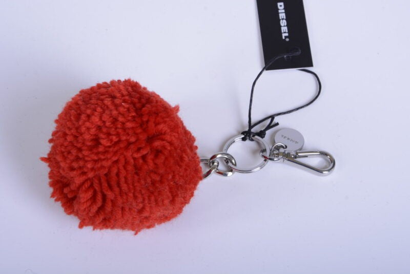 DIESEL Womens Keyring Fob Stainless Steel Ladies Girls Red Key Holder