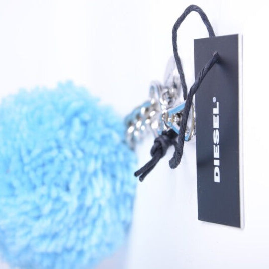 DIESEL Womens Keyring Fob Stainless Steel Ladies Pom Pom Keyring Key Fob Holder
