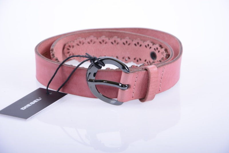 DIESEL B ALLENA X04875 Womens Belts Genuine Leather Fashion Waist Belt Pink 85cm