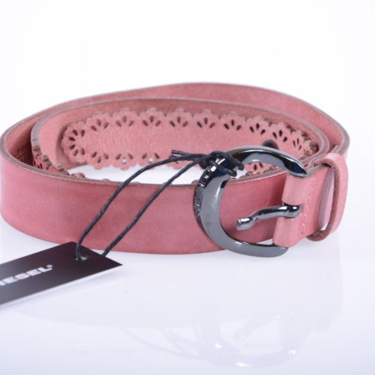 DIESEL B ALLENA X04875 Womens Belts Genuine Leather Fashion Waist Belt Pink 85cm