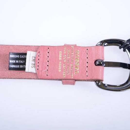 DIESEL B ALLENA X04875 Womens Belts Genuine Leather Fashion Waist Belt Pink 85cm