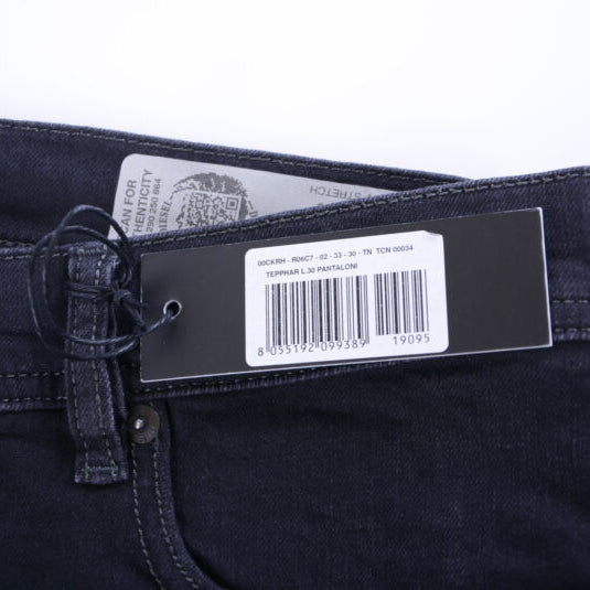 DIESEL TEPPHAR R06C7 Mens Denim Jeans Stretch Slim Fit Carrot Casual Denim Pants