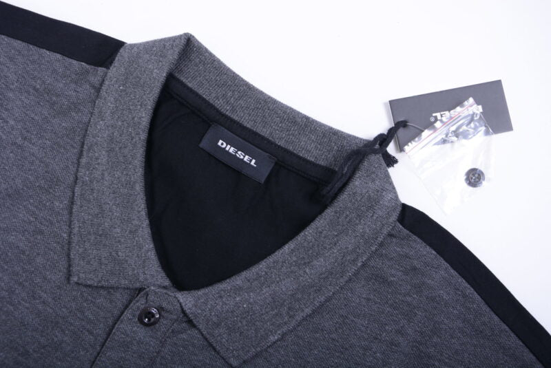 DIESEL Mens Polo Shirt Navy Black Grey Blue Classic Golf T-Shirt Size S M L XL