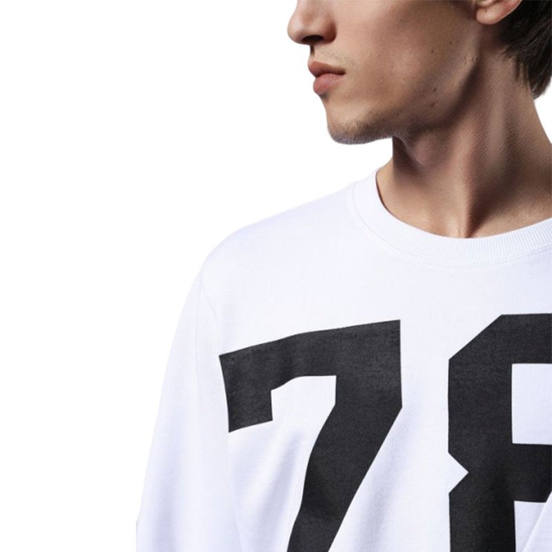 DIESEL S JOE NW Mens Sweatshirt Long Sleeve Pullover Jumper Lounge Wear White