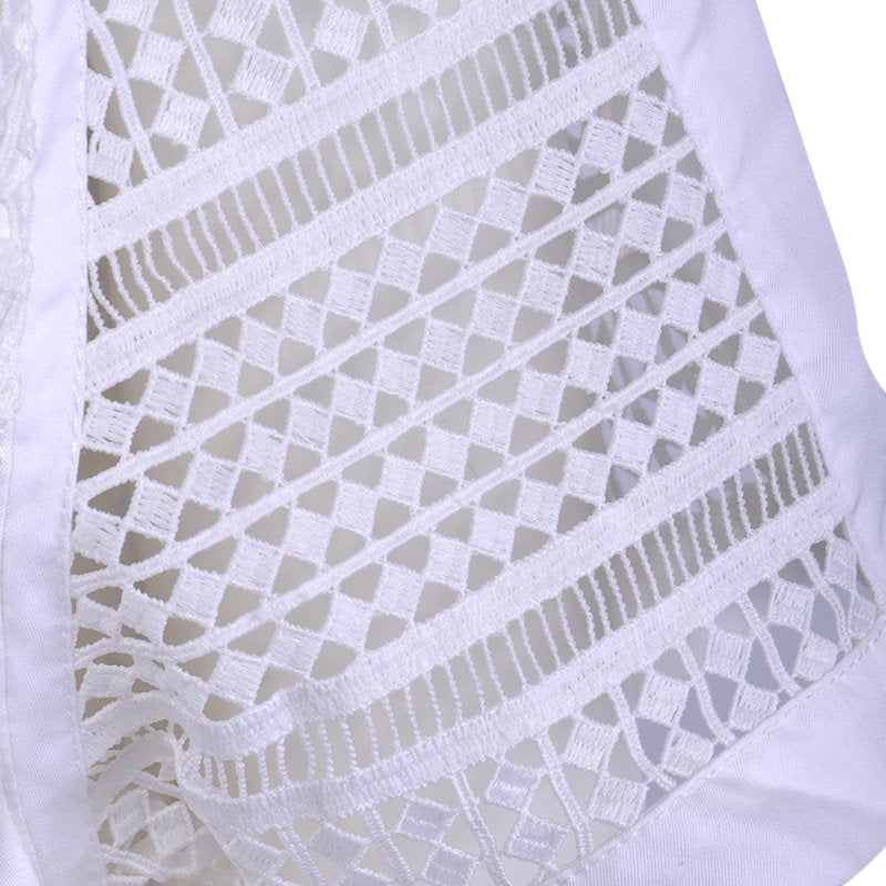 DIESEL BLACK GOLD DAZEN BGMBG Womens Dress Maxi Long Dress White Short Sleeve