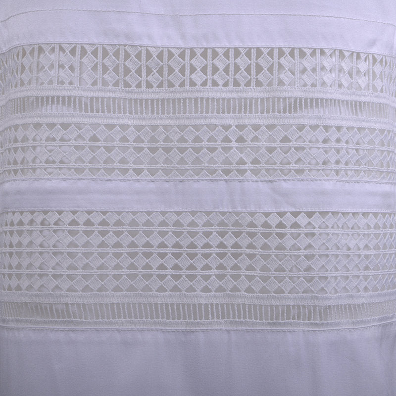 DIESEL BLACK GOLD DAZEN BGMBG Womens Dress Maxi Long Dress White Short Sleeve