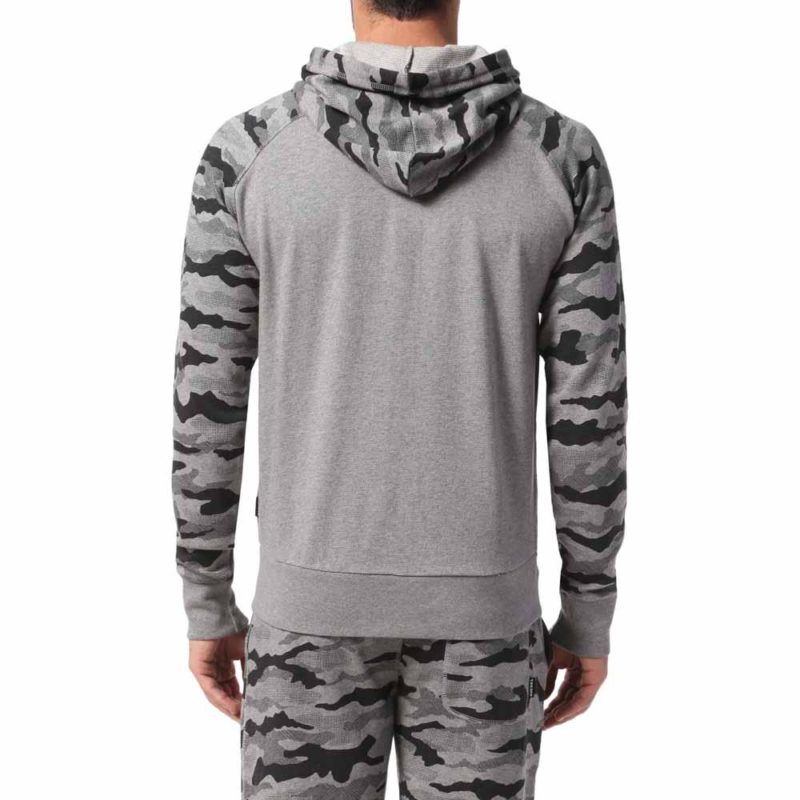 DIESEL BRIANZ Mens Zipped Hoodie Camoufludge Hooded Casual Sweatshirts Tops