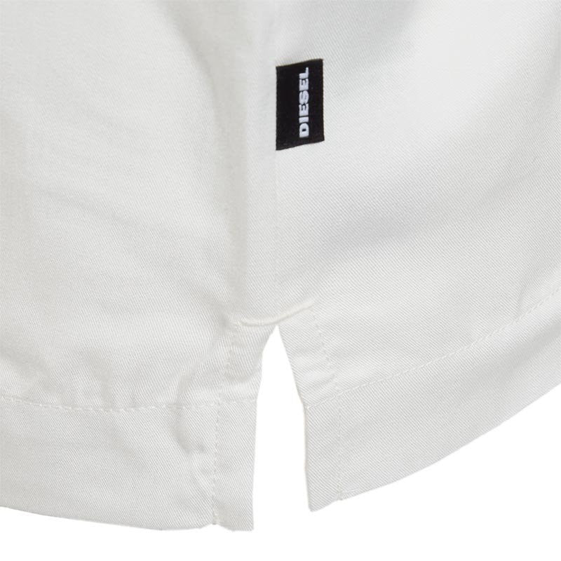 DIESEL S EAGLE Mens Casual Shirts Summer Embroidered Lyocell Lapel Short Sleeve